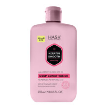 HASK Keratin Smoothing Deep Conditioner Treatment for all hair types color safe gluten free sulfate free paraben free - 8 Fl Oz