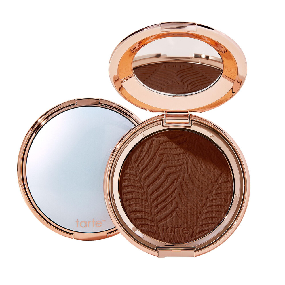 Tarte Cosmetics Peach Tarte Amazonian Clay Blurring Powder Foundation - 60H Mahogany Honey(Very Deep Skin With Warm Undertones) - Full Size