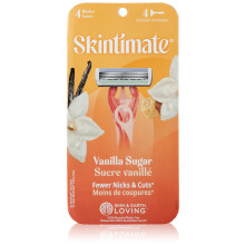 Skintimate Warm Vanilla Sugar Wegwerpscheermes voor Vrouwen, 4 Bladen, Voorkomt Snijwonden, 3 Stuks