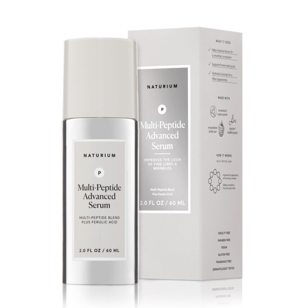 Naturium Multi-Peptide Advanced Serum Jumbo Firming & Smoothing Face Serum For Fine Lines & Wrinkles With Advanced Multi-Peptide Blend 2 Oz