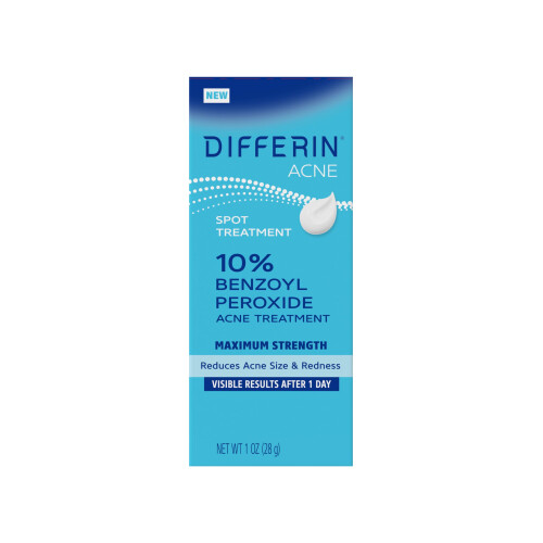 Differin Trattamento Acne con 10% Perossido di Benzoile, Massima Forza, 1 oz 1