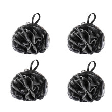 SEVENHEAD Bath Sponge Shower Loofahs Gray 50g/Piece Mesh Pouf Bath Scrunchies Body Wash Puff(Set of 4)