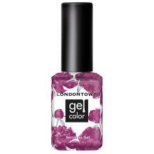 LONDONTOWN UV/GEL Nail Polish - Glossy Deep Ultraviolet Purple Color (Violet Hibiscus) Smudge Free Budge-Proof Soak Off LED Lamp 12mL