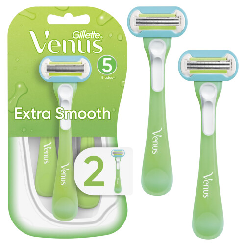 Gillette Gillette Venus Extra Smooth Green Disposable Women's Razors, 2 Count