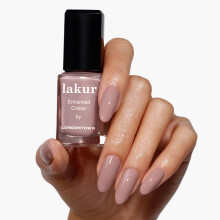 LONDONTOWN Lakur Nagellack  splitterfest, ungiftig, pflegt die Ngel und spendet Feuchtigkeit | Glnzendes Mauve-Braun Bitte nicht stren, 0,40 fl