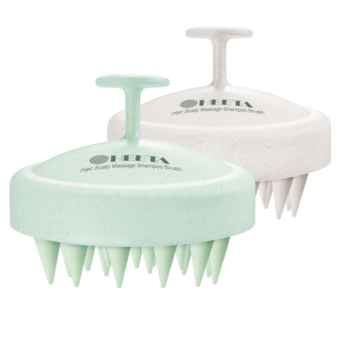 HEETA 2-Pack Hårbottenmassager Schampo Borste för Hårväxt, Silikon Scrubber