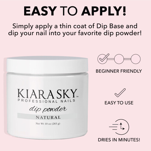 Kiara Sky Long Lasting Nail Dip Powder 10 oz Natural 1