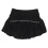 L Schwarzer Plissee-Tennisskirt mit Shorts Polyester 7