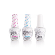 Gelish Mini 9Ml Essentials Value Pack-Kit per unghie gel professionale a LED/UV Cure a lungo termine per le manicure (Coat Base Fondazione Top Off e
