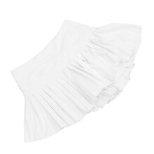Sommer Faltenrock Weicher atmungsaktiver weißer Tennisshorts Rock mit Taschen für Mädchen und Frauen Fitness L