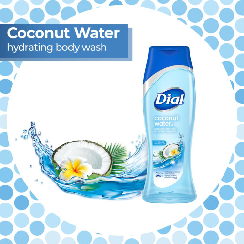 Gel Douche Dial, Eau de Coco, 21 Onces, 4 Comptes (Pack de 1) 1