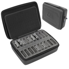 Suporte de lmina de tosquiadeira CASEMATIX para 20 lminas Estojo de proteo de tosquiador de cabelo para barbeiros e estilistas Compatvel com