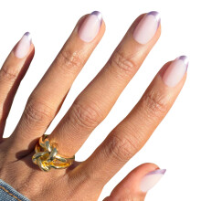 Olive & June Unhas Falsas Instant Mani | (Cola) Média, Oval 42 Unhas Falsas, 21 Tamanhos | Não Tóxicas