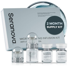 Seranova - Mikroinfusion fr hudvrd - med kollagenpeptider & hyaluronsyra ansiktsserum och stmpel 0,05 mm - 2 mnaders leverans