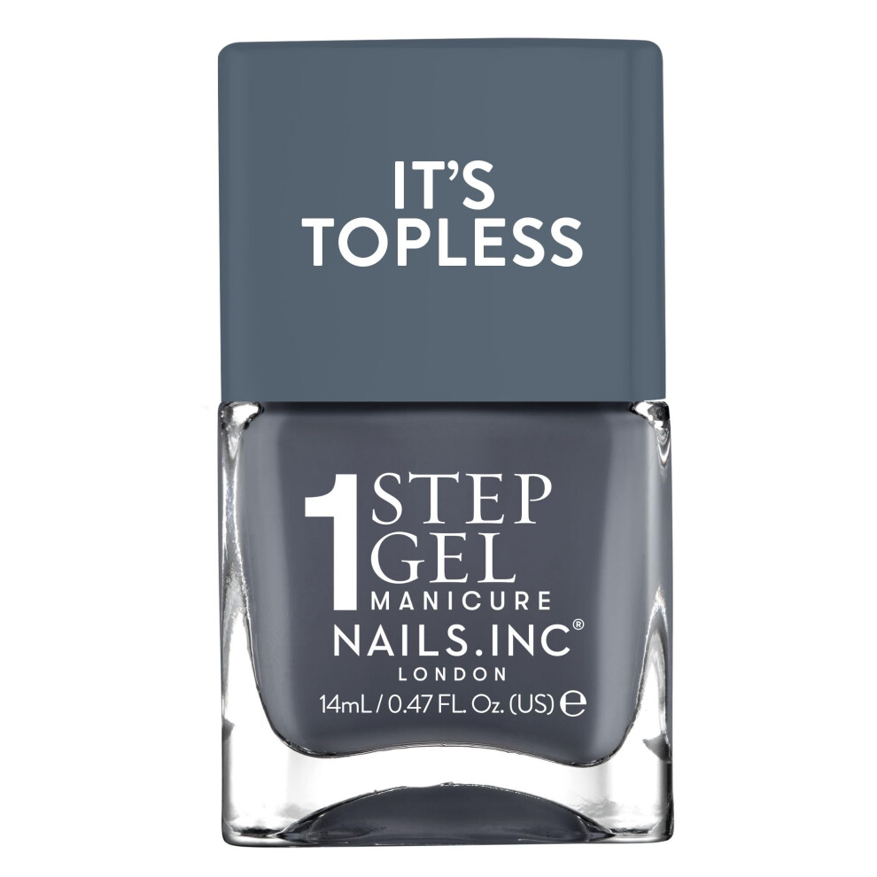 Nails Inc It's Topless Gel Nail Polish 4-In-1 Base Coat Treatment Color & Top Coat Long Lasting Strong Chip Free Nails Glossy Salon Qualit