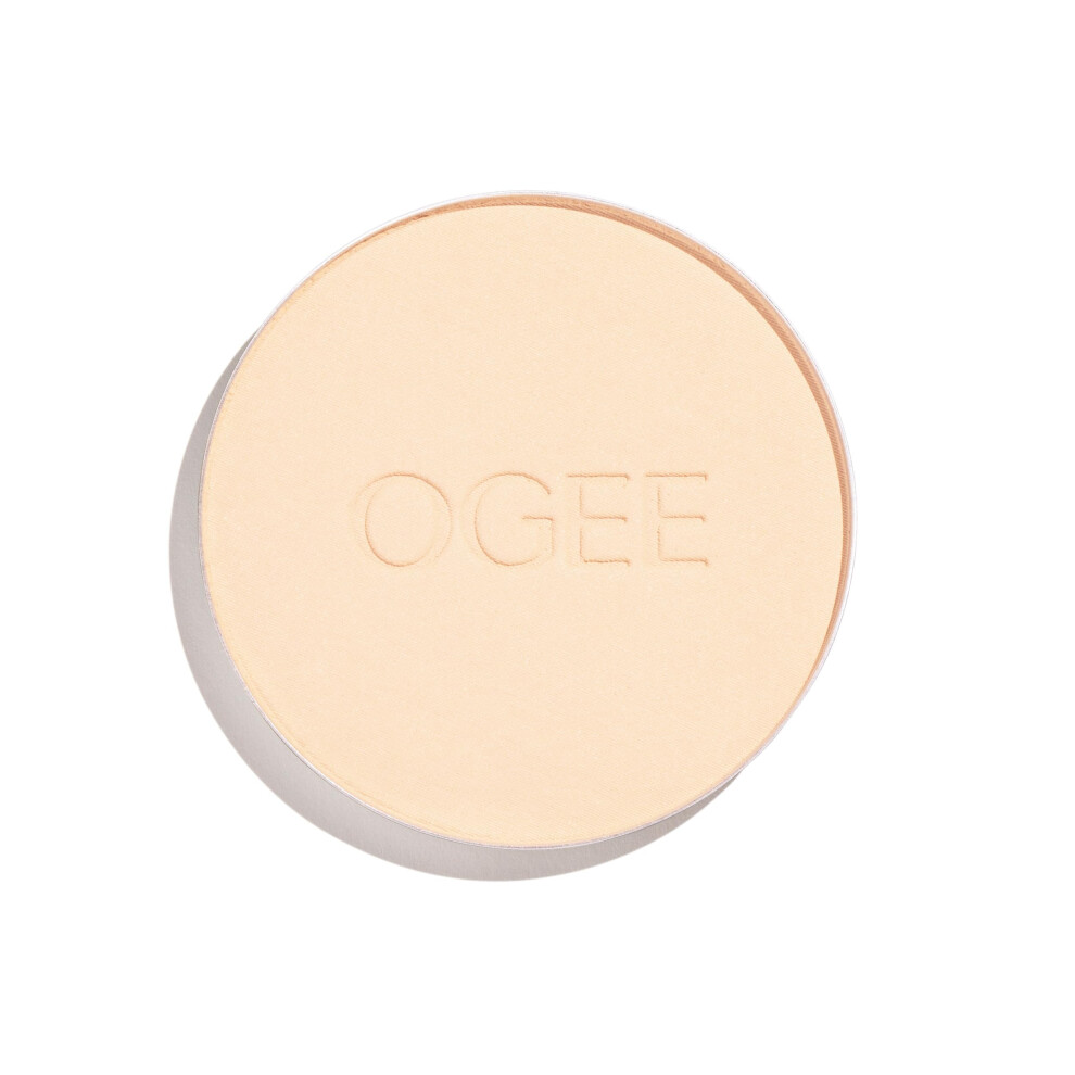 Ogee Sculpted Skin-Perfecting Makeup Setting Powder - Dune - FULL SET (Case & Refill) - Lightweight Powder Foundation Made with 70% Organic Ingre