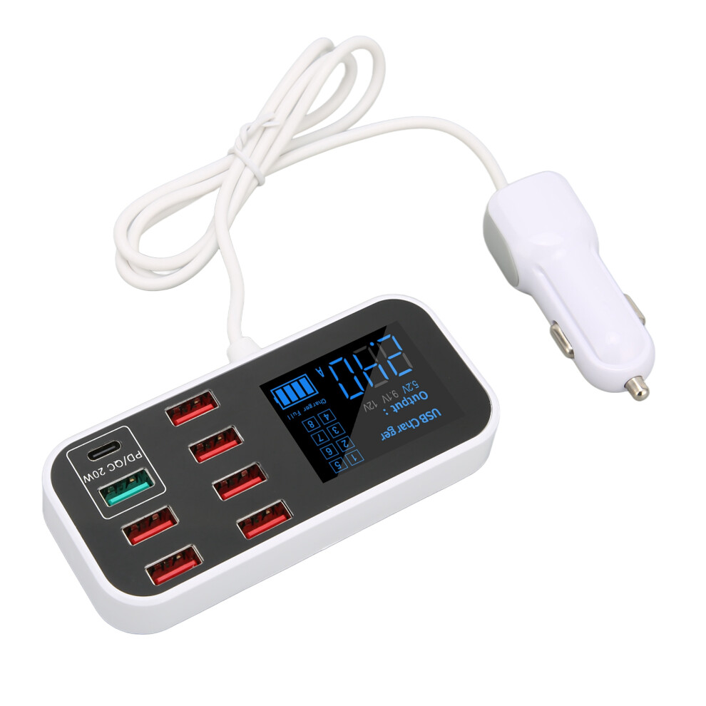 A9s+ 8 Port Car Charger 40W Fast Charging Qc 3.0 9387669800327