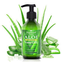 BIGHTURE Aloe Vera Gel 100% Aloe Vera Organic from Freshly Cut Aloe Leaves Skin Care for Deeply & Rapidly Soothing Firming After Shave Sunburn R