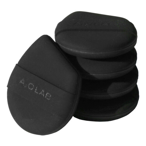 AOA Studio Silky Silicone Makeup Sponge Set Reusable Cosmetic Applicators Extra Soft Rubycell Makeup Sponges (Onyx)