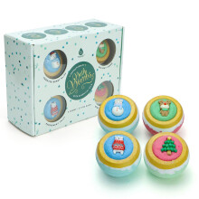 Pursonic Bad Bombs Geschenkset - 4 Stcs therische le Bad Bomben fr Frauen - Spa -Sprudeln Entspannung Weihnachtsgeschenke fr Frauen (Berry Bl