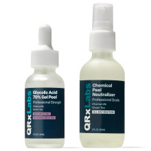 QRxLabs 70%-os glikolsavas gl hmlaszt s semlegesto kszlet - Professzionlis borpol akns rncok ellen, kollagnnvels - 1 fl oz s 2 fl oz p