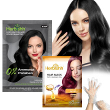 Herbishh Black Shampoo Haarfrbe-Shampoo 3 in 1 100 % graue Abdeckung, demi-permanente Haarfarbe fr Mnner und Frauen, langanhaltende Farbe in 515