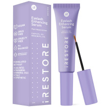 iRESTORE Wimpernwachstumsserum | Vegan, frei von Prostaglandinen und nicht reizend | Fr dichtere, vollere, lngere und wunderschne Wimpern | Wimper