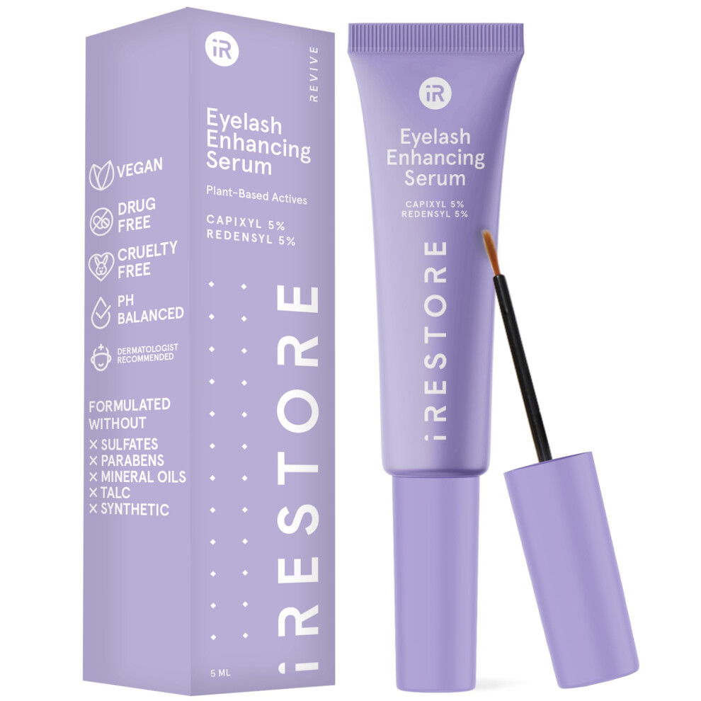 Irestore Eyelash Growth Serum | Vegan Prostaglandin Free & Non Irritating | For Thicker Fuller Longer And Gorgeous Eye Lashes | Lash Enhancing