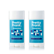 Pretty Frank natrliche, aluminiumfreie Deodorant-Sticks, ohne Backpulver, ohne Duftstoffe (2er-Pack) | Empfindliche Haut, wirksame Geruchskontrolle