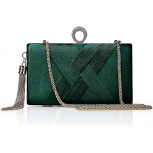 Tassel Pendant Clutch: Elegant Evening Bag for Bride Party, Prom, And Wedding