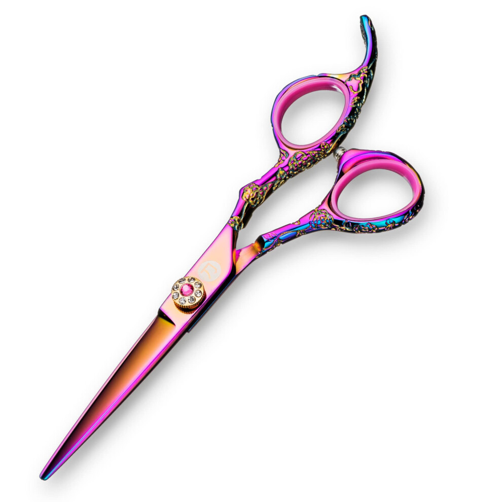 Saki Shears Pink Kohana Professional Hair Cutting Scissors - Sharp Hairdresser Shears With Titanium Finish - Japanese 440C Steel