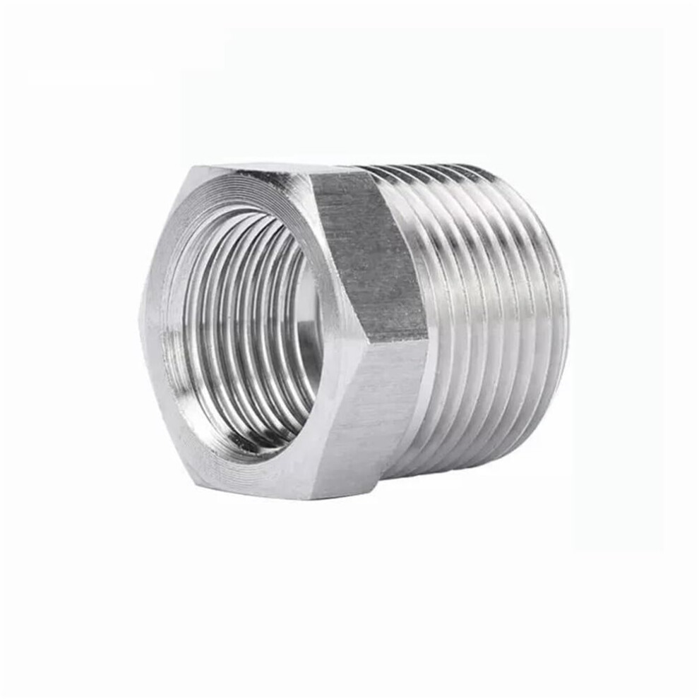 Male Female Pipe Fitting Hex Bushing Ss304 1/2Inch X 1/8Inch Bsp Threaded Adapter For Water Gas Oil 6276012497440
