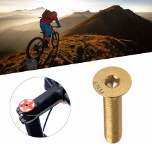 RISIKO Headset-Stem-Top-Cap-Befestigungsbolzen M6x30mm Fahrradstamm-Schraube Titaniumlegierung für Fahrradreparatur Gold
