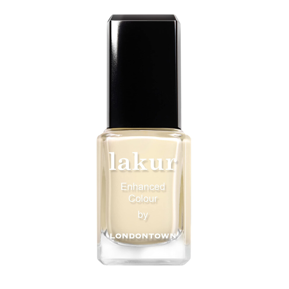 Londontown Pastel Yellow Glossy Nail Polish Buttercup Lakur Vegan Chip-Resistant Long-Lasting Nail Lacquer 40 Fl Oz