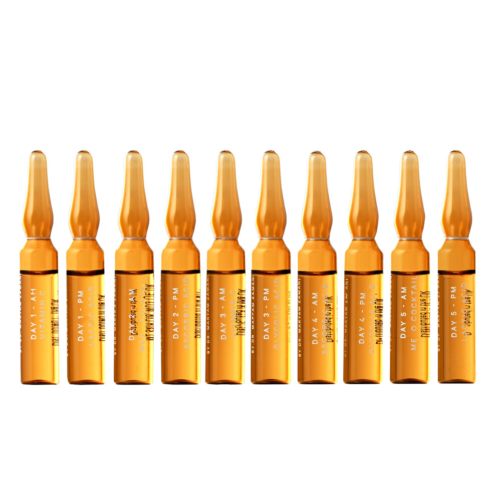 Mz Skin By Maryam Za Mz Skin Glow Boost Ampoules 10-Pack Set | 5-Day Intensive Radiance Treatment For Cell Renewal Exfoliation Brightening Pigmentation & Age Spots