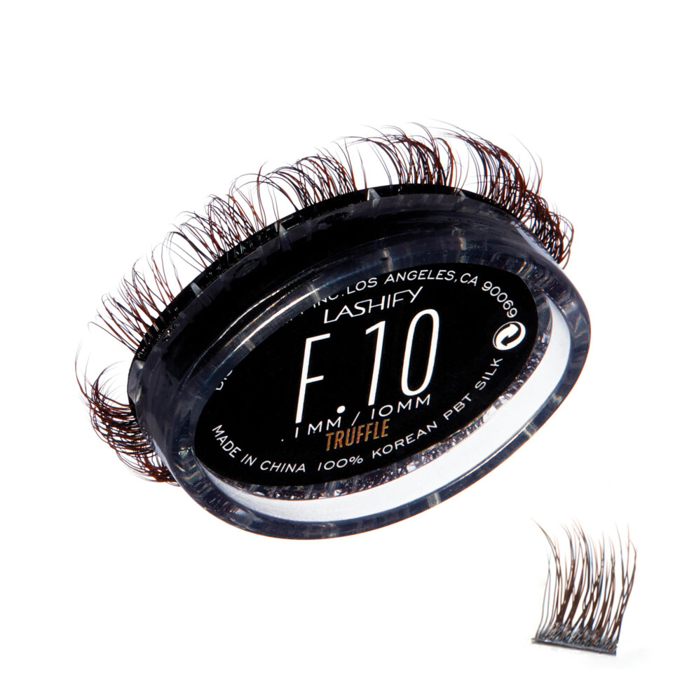 Lashify Fluffy 10Mm Gossamer Diy Eyelash Extensions Refill Truffle Color Easy False Lashes To Add Fullness And Dimension