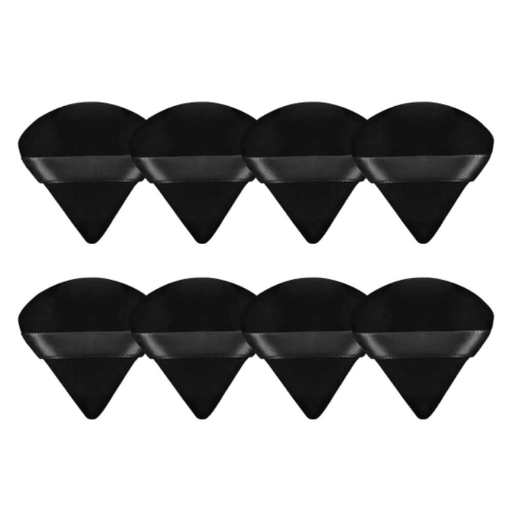 Mmq 8 Pieces Triangle Powder Puff Face Soft Triangle Makeup Puff Velour Cosmetic Foundation Blender Sponge Beauty Makeup Tools