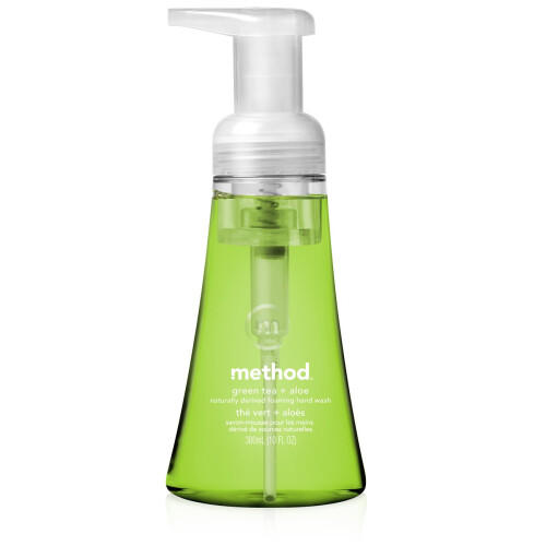 Method Méthode Savon Moussant pour les Mains, Thé Vert + Aloe, Formule Biodégradable, 295 ml (Pack de 1)
