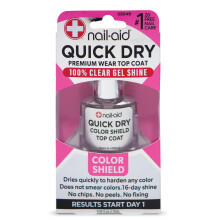 Nail-Aid Schnelltrocknender Glasglanz-Decklack, langlebig, kratzfest, Farbe klar, 0,55 Fl Oz