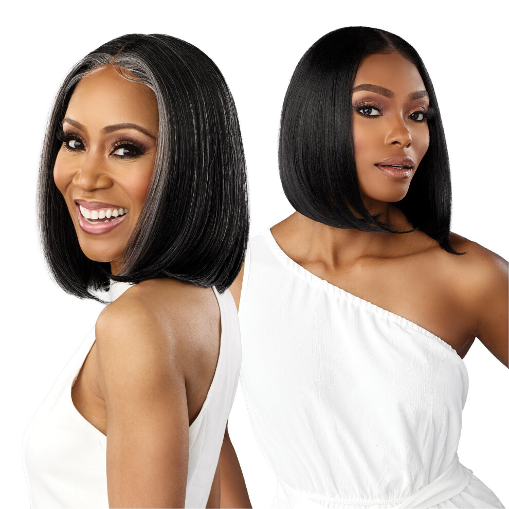 Sensationnel Unisex Dashly Lace Saltandpepper Wig - Sp Unit 1 Hand Tied Laceparting Ear To Ear Synthetic (Hl280/44)