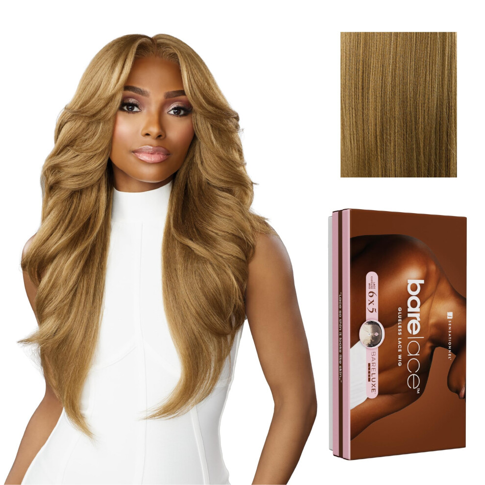 Sensationnel Bare Lace 6X5 Lacewig - Unit 3 Lacefrontal Glueless Synthetic 180 Degree Preplucked Hairline (Caramelblonde)