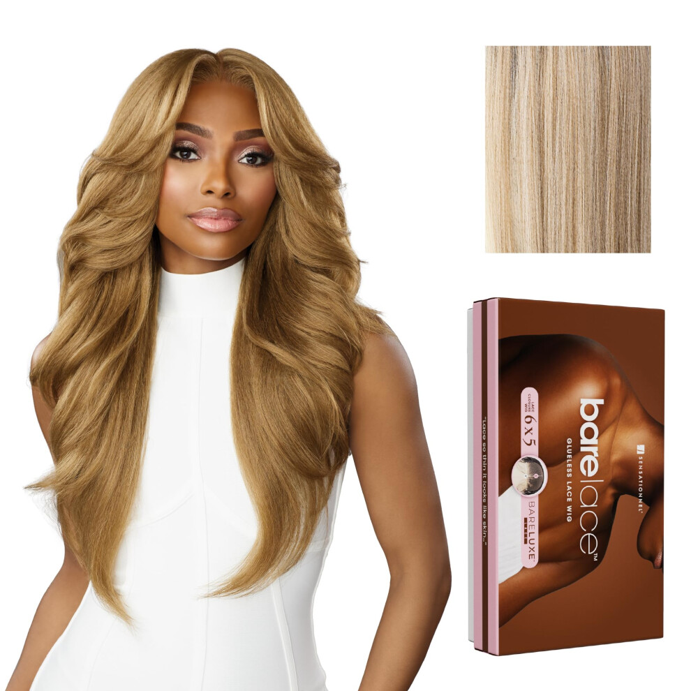 Sensationnel Bare Lace 6X5 Lacewig - Unit 3 Lacefrontal Glueless Synthetic 180 Degree Preplucked Hairline (Balayageashblonde)