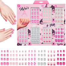 Expressions Coleo de manicure de 7 dias - Conjunto de unhas postias adesivas para o dia da semana de 84 peas para meninas (coleo PARIS LOVE