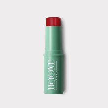 BOOM Beauty Boom Stick Parisian Red: 3-in-1-Creme-Rougestift fr Augen, Lippen und Wangen, langlebig, mischbar und aufbauend, veganer Lippenstiftstif