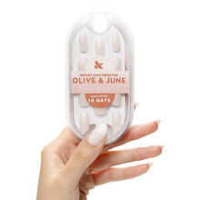 Olive & June Mani Minimalist Instant Press-On Nehty |(Lepidlo) Střední Oválné 42 Umělé Nehty 21 Velikostí