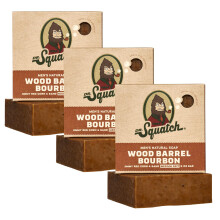 Dr. Squatch Natural Bar Soap for Men - Cold Process Soap with No Harsh Chemicals - Wood Barrel Bourbon (5 oz 3-Pack)