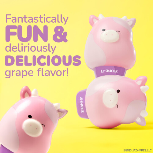 Lip Smacker Squishmallows Moisturizing Lip Balm Fun Soft Squishy Collectible Top Grape Flavored Hydration - Patty 1