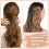 STSTR 4 peas de grampos de cabelo com presilha francesa para mulheres de 2,95 polegadas pequena concha de tartaruga grampo de cabelo curvo brilh 4