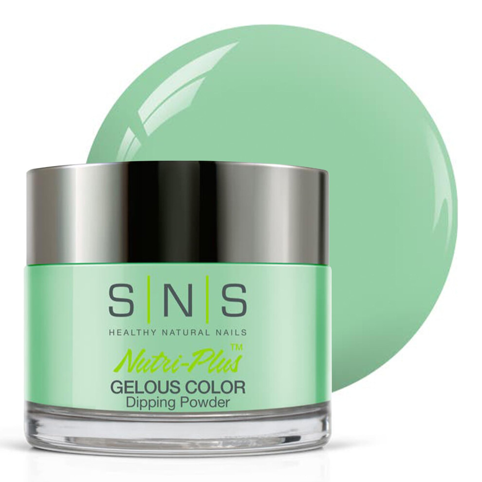 Sns Healthy Natural Cream Sns Nail Dip Powder, Gelous Color Dipping Powder - Carolina Blossom (Turquoise/Aqua, ) - Long-Lasting Dip Nail Color Lasts 14 Days - Low-Odor & N