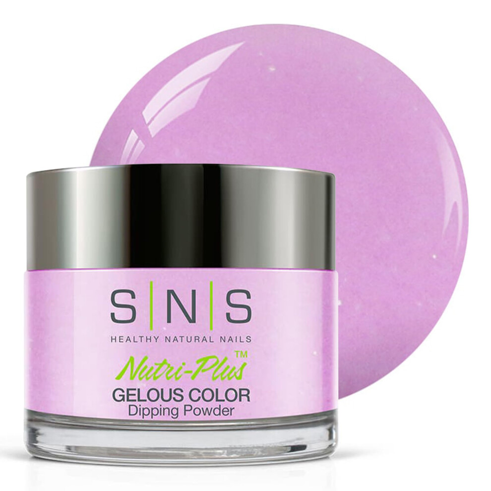 Sns Healthy Natural Sns Nail Dip Powder, Gelous Color Dipping Powder - First Bite (Purple/Lavender, Shimmer) - Long-Lasting Dip Nail Color Lasts 14 Days - Low-Odor & No U